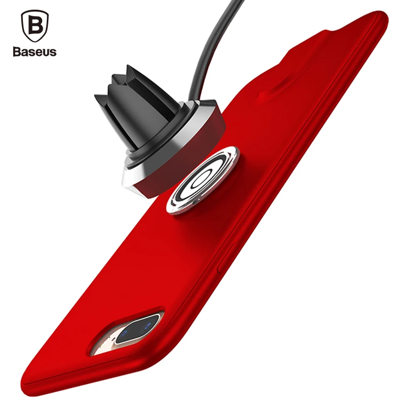 Baseus Qi Wireless Charger Case For iPhone 7 8 Finger Ring Cover Air