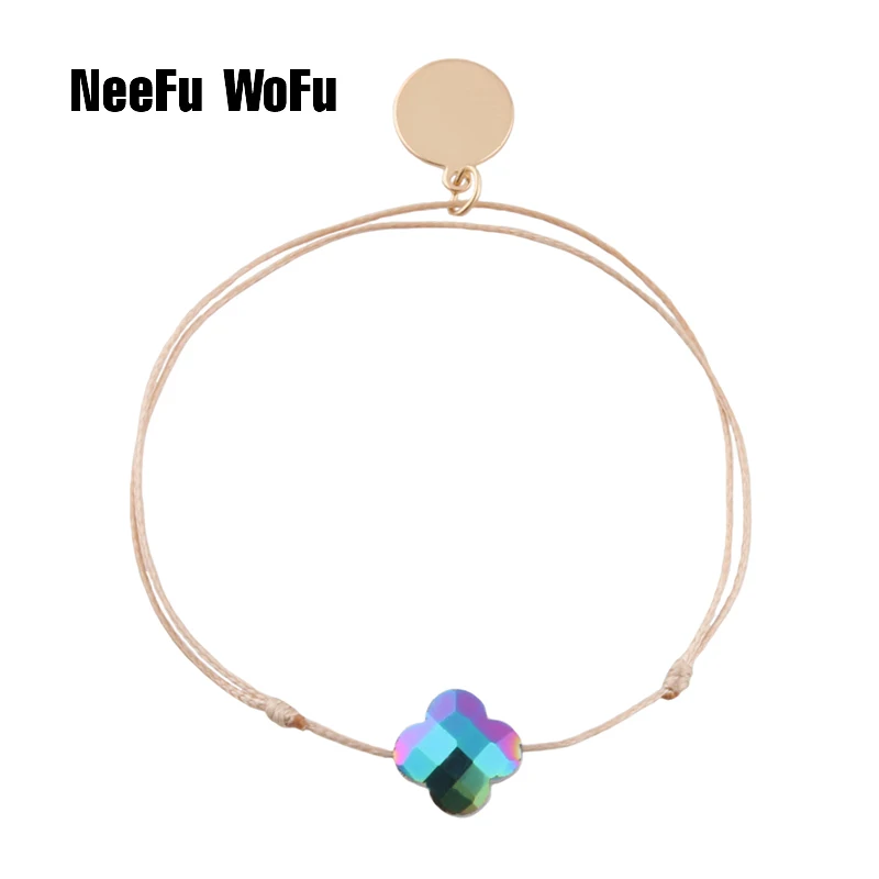 Multicolored Браслет NeeFuWoFu, браслеты из натурального камня, веревка, Богемия де Мадера, Pulseira Estrela de Cinco Pontas, регулируемый браслет Perles - Окраска металла: Multicolored