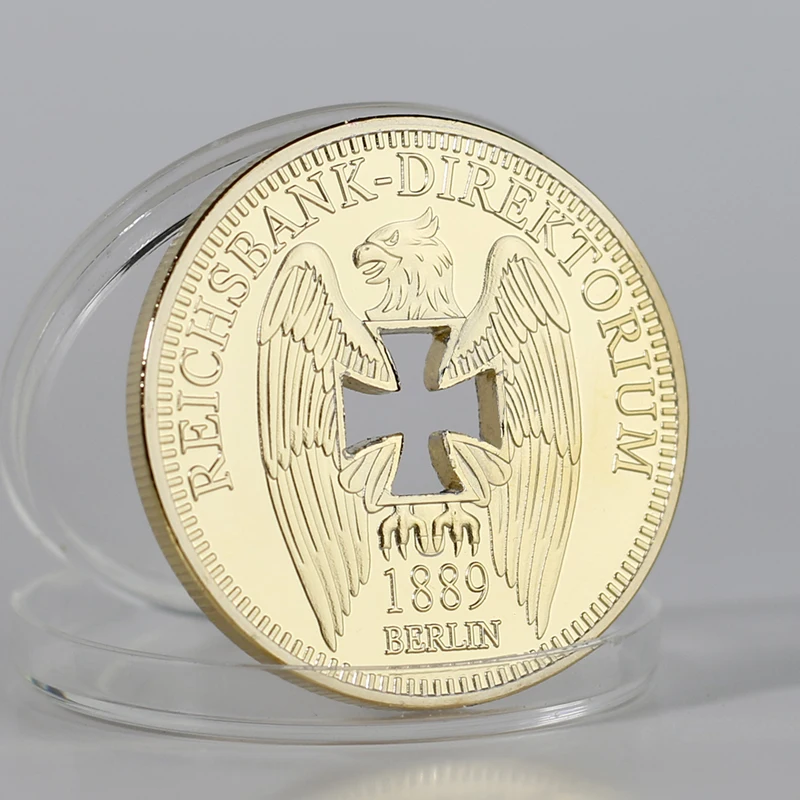 Немецкий y 1889 WW II Немецкий Рейхсбанк директориум полый крест Орел сувенирная монета коллекционные вещи с капсульным поясом