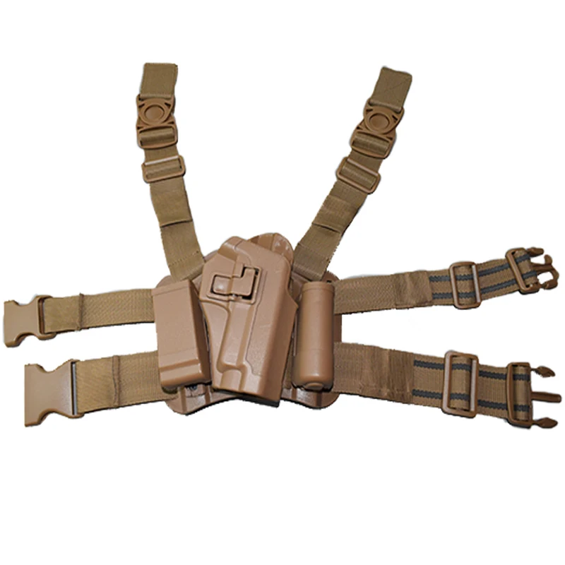 

Tactical Leg Thigh Holster W/ Magazine & Flashlight Pouch For Sig Sauer P226 Gun Holster Right Hand Quick Drop Tactical Holster