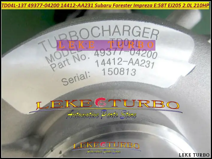 TD04L-13T 49377-04200 14412-AA231 Turbo For SUBARU Forester Impreza 58T EJ205 2.0L 210HP with Gaskets (6)