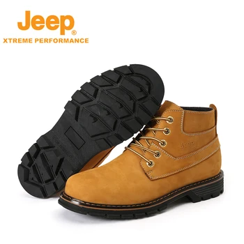 

Jeep Authentic Mens Leather Outdoor Sports Martin Boots Casual High Hiking Shoes