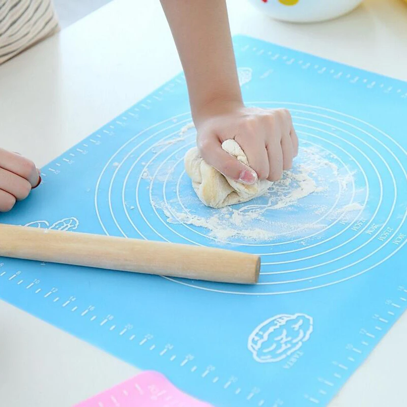 Large Silicone Mat Non Stick Rolling Dough Pad Pastry Dough Cutter Kneading Board Kitchen Baking Accessories Tool BPA Free