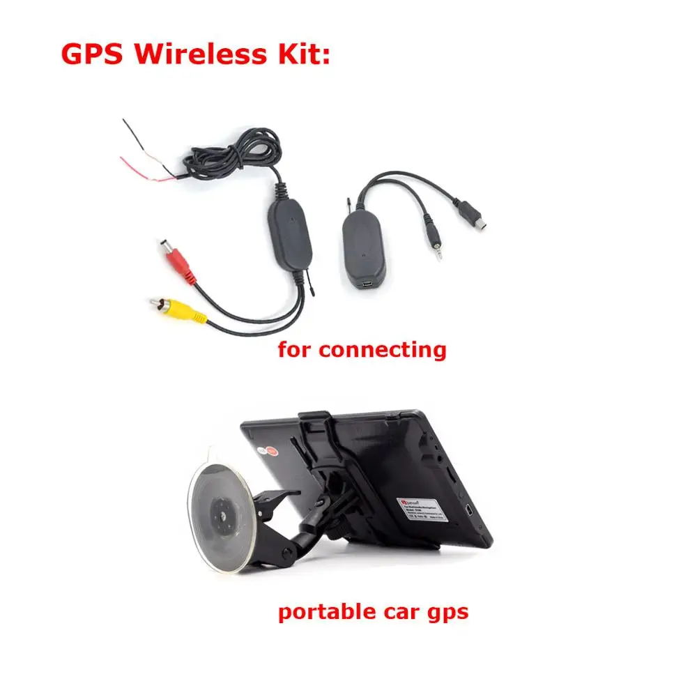 2,4G беспроводная камера заднего вида для Ssangyong Rexton/Kyron - Название цвета: wireless kit for gps