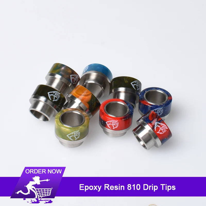 

Goon 528 Vapes 810 Drip Tip Resin SS316L Mouthpiece for goon 528/goon V1.5/goon 25mm RDA Atomizers Accessories
