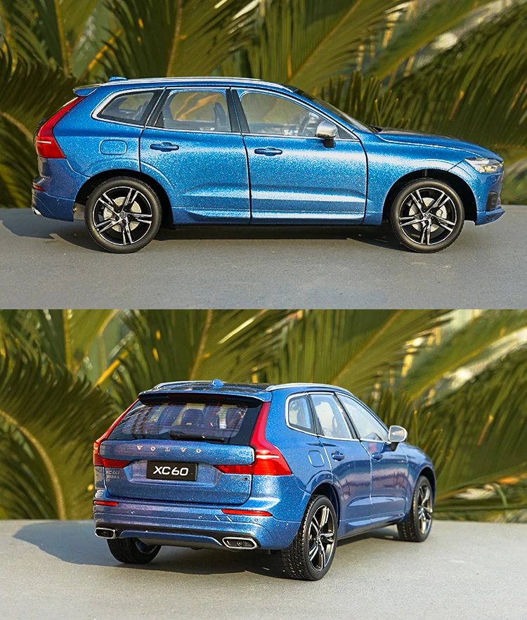 1/18 все новые Volvo XC60 T5 AWD спортивной секции SUV литая модель автомобиля модель внедорожника синий Оригинальная коробка Коллекционная модель