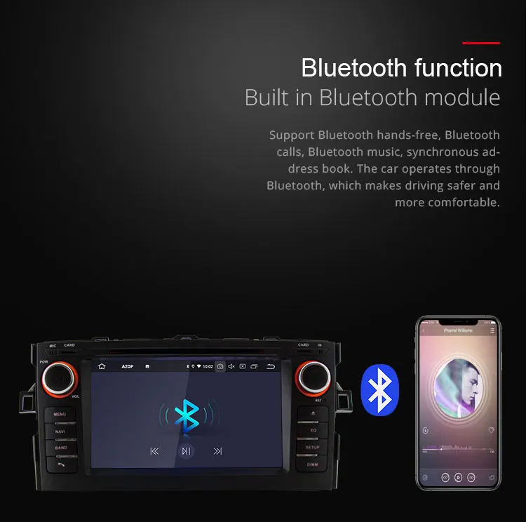 Sale TOPBSNA 2 Din Android 9.0 Car DVD Player For TOYOTA Auris 2008-2011 WIFI Multimedia GPS Navigation Stereo Car Radio Headunit RDS 6