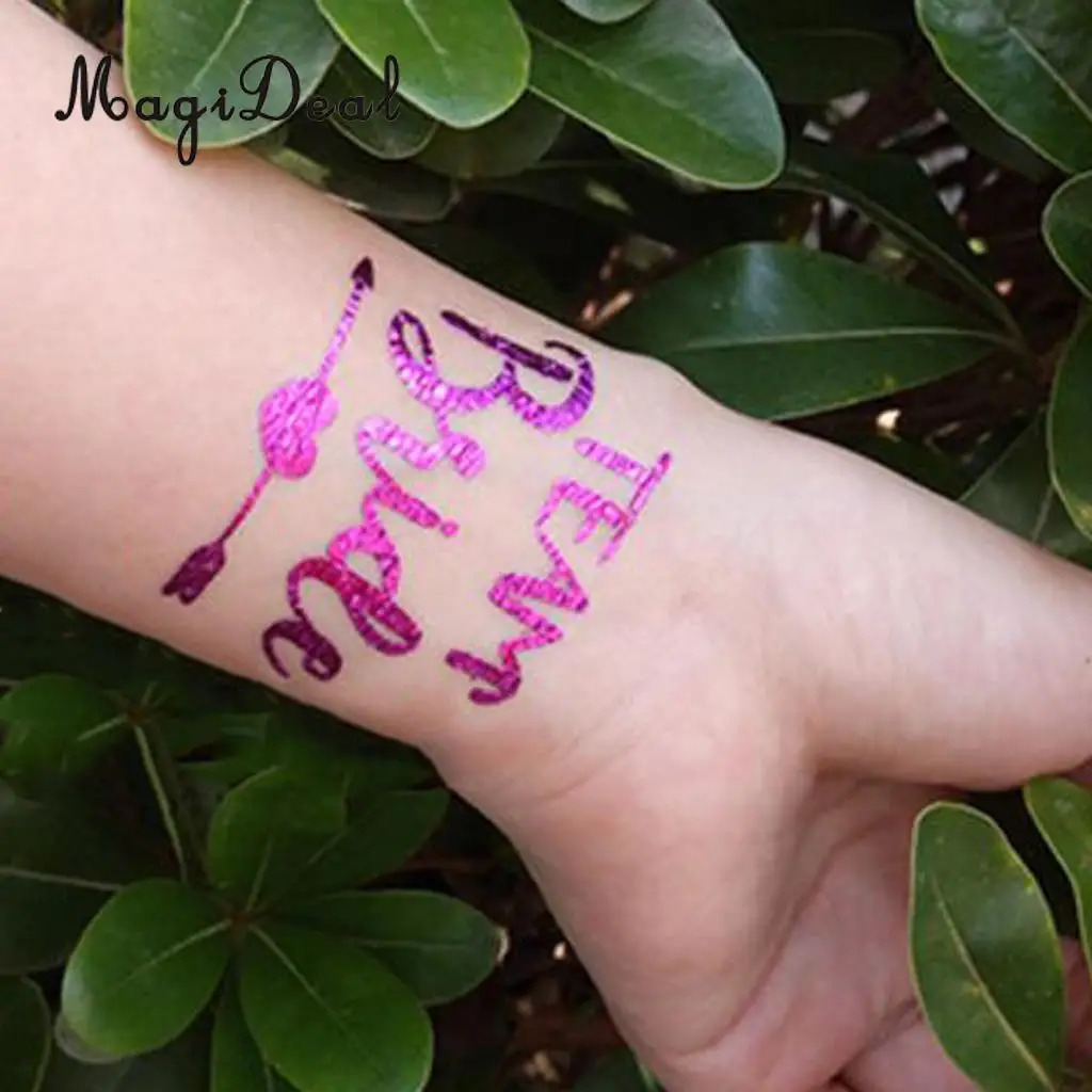MagiDeal 10Pcs/Lot Purple Team Bride Tribe Temporary Tattoos Wedding Sticker Hens Night Party Decoration Hands Sticker