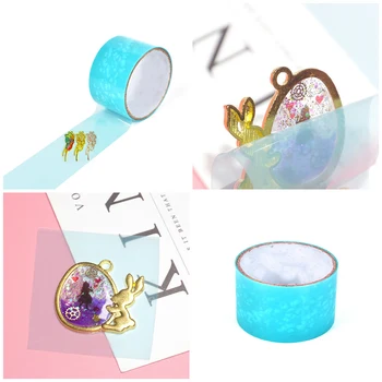 

1 Roll Non Residual Adhesive Tape For Hollow Metal Frame UV Resin Pendant Open Bezel Setting Helper DIY Tool