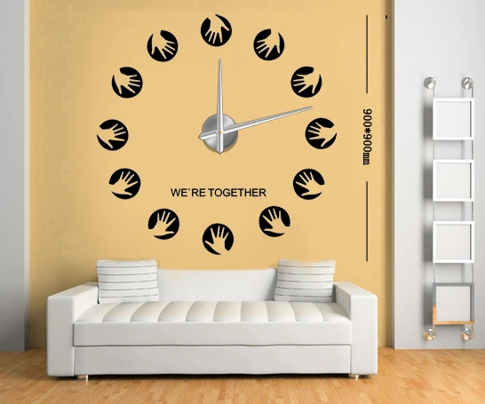 digital quartz 3d diy wall clocks hands wall stickers clocks big