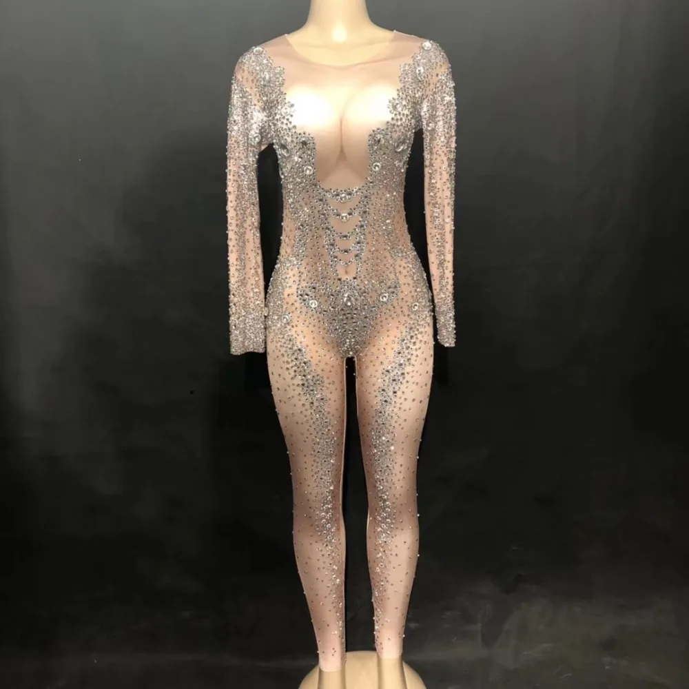 Strass Femmes Impression Partie Usage Costume De Sexy D'étape Salopette 2019 3d Body Performance Mousseux Discothèque Poitrine Nouveau wRxTdqdXC