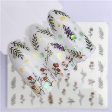 YWK, 1 лист, летняя серия, наклейки для ногтей, цветы, фрукты, узор, переводная наклейка, фламинго, ананас, Русалка, украшение для ногтей