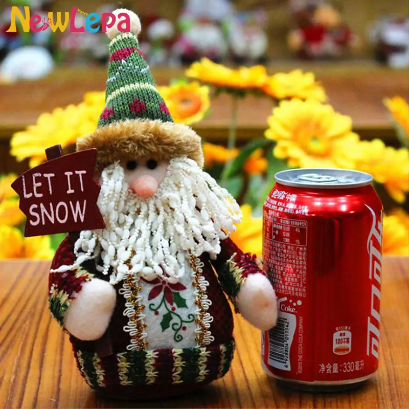 Рождественские украшения милые фигурка персонажа из мультфильма Санта Клаус со снеговиками, с северными оленями игрушки для интерьера подарок мешочек для De Natal