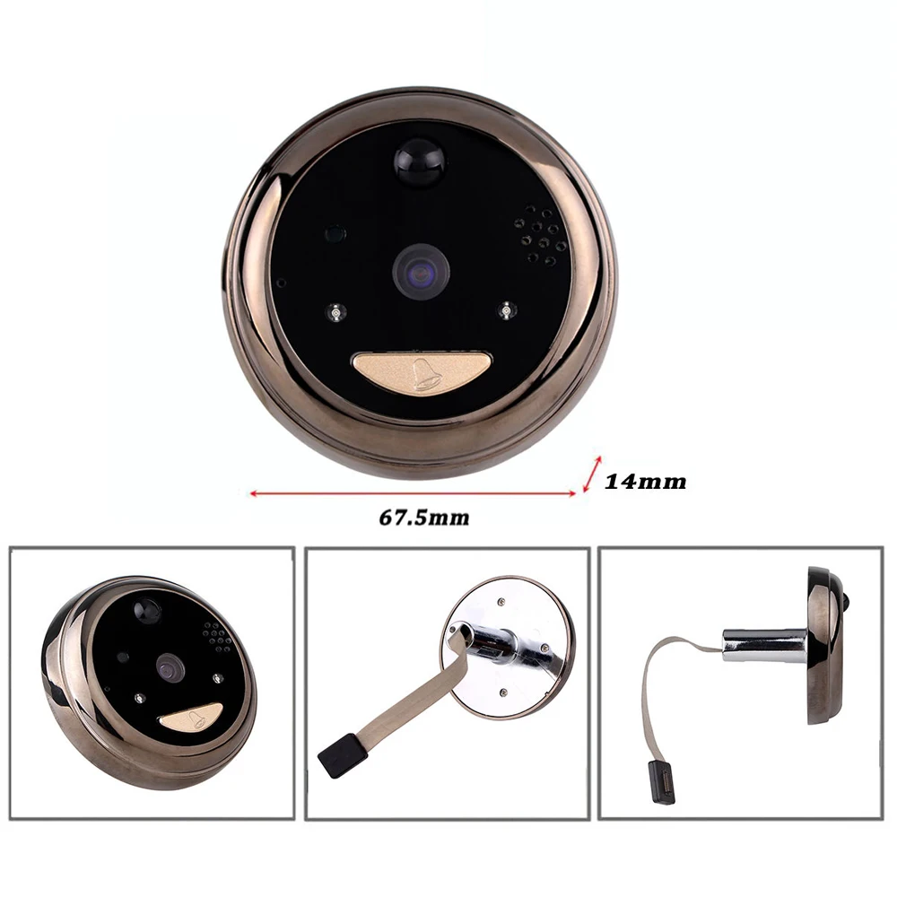 NEW 2.8" OLED Screen 720P video recorder Smart WIFI Peephole Video Doorbell APPs control Infrared detector security camera