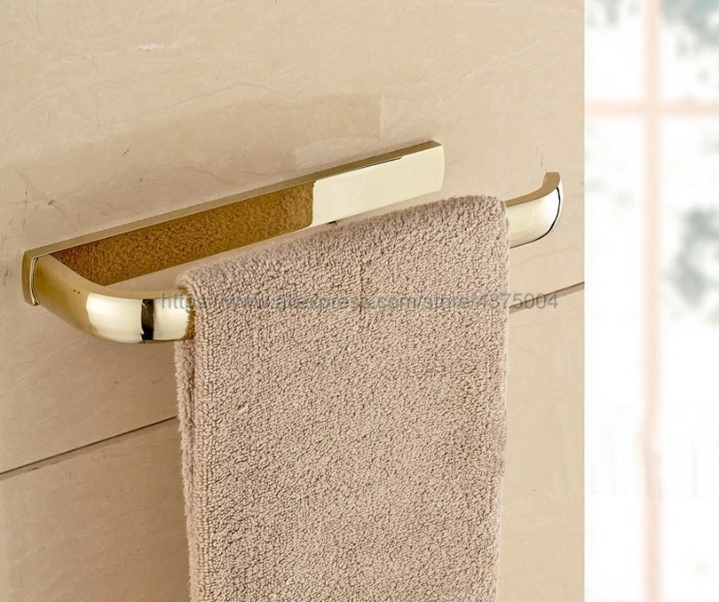 

Luxury Gold Brass Ring Wall Mount Towel Ring Bathroom Accessories Bath Towel Holder rack Bath Hardware Nba844