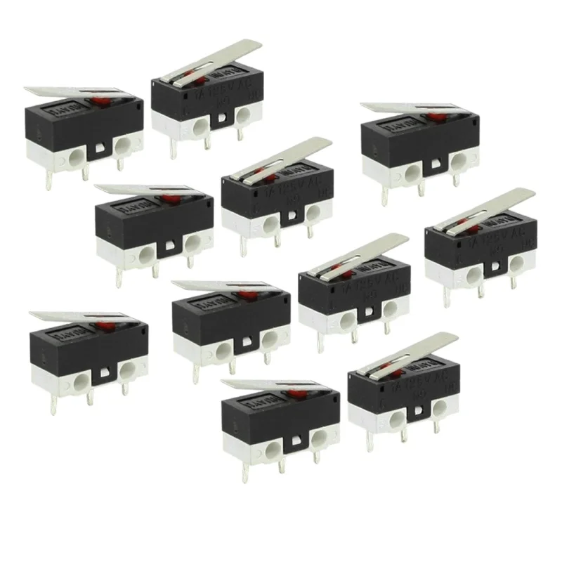 11 Pcs 1NO 1NC SPDT Momentary Long Hinge Lever Micro Switches AC 125V