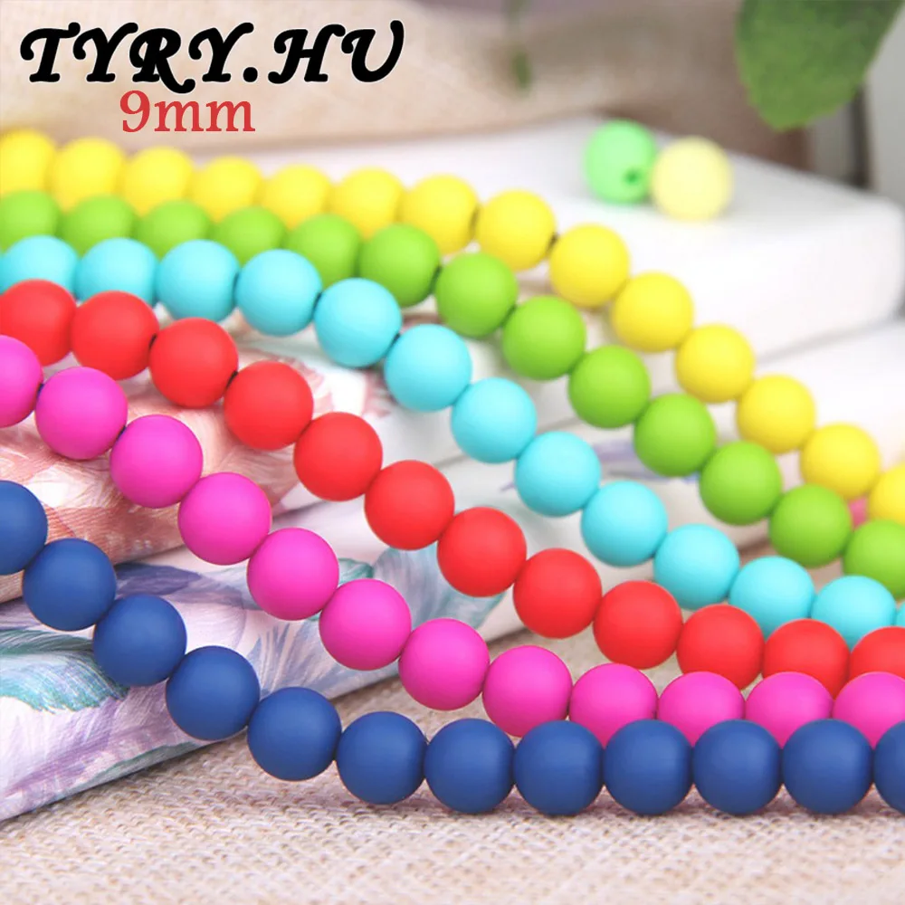 200pc Silicone Beads Baby Teething Teether Bead 9mm Safe Food Grade