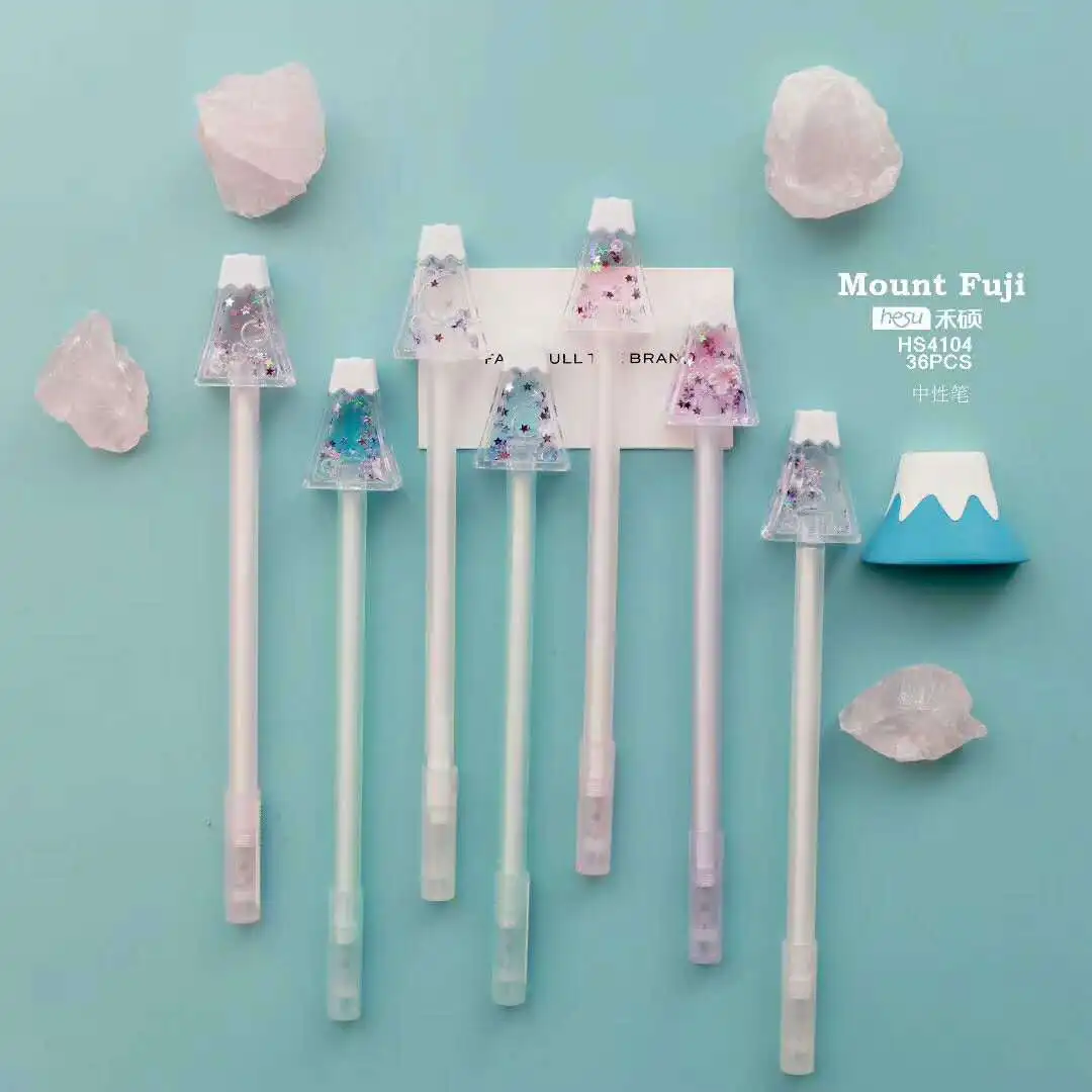 

36pcs/1lot Gel Pen Kawaii Candy Mount Fuji School Office Supply Student Stationery Kids Gift Automatic Pencil 0.5mm