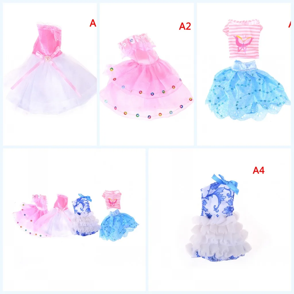 

1PC Handmade Doll Dress Fashion Skirt Party Gown For 30cm 11 Inch Girl Dolls Pretend Toy Gift For Girls 4 Styles