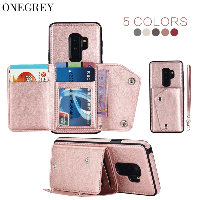 

Wallet Leather Cases For Samsung Galaxy S9 s 8 Plus s7 s7edge s8plus s9plus Cover Luxury Phone Bag Back case for galaxy note 8 9