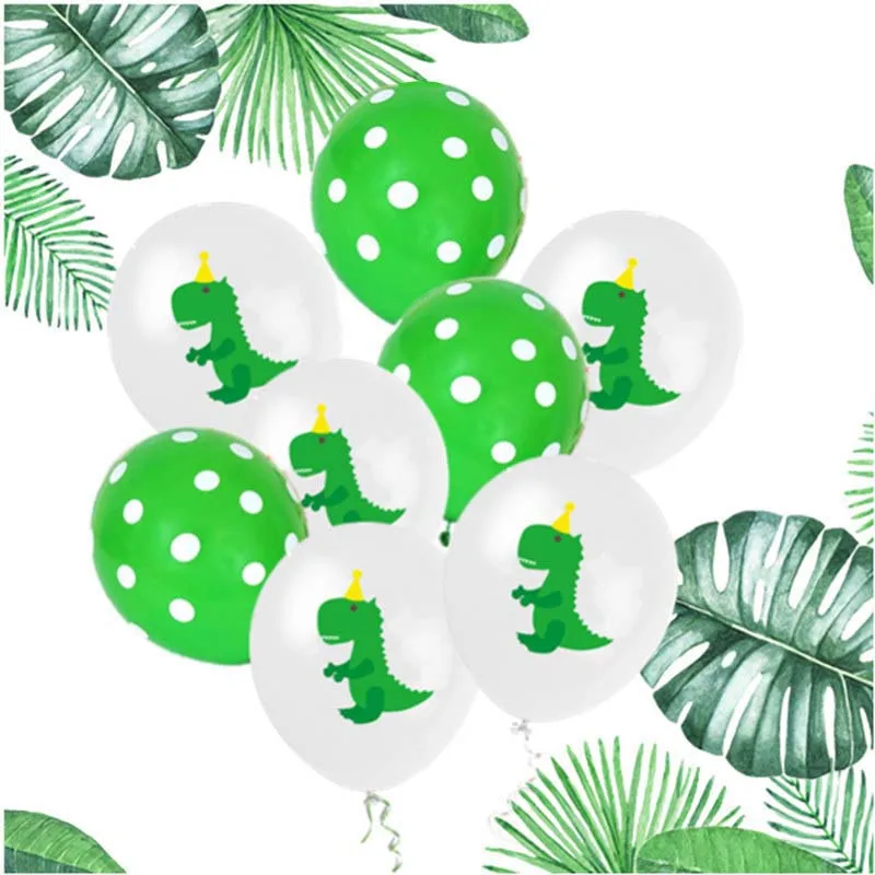 10 шт. мультфильм зеленый динозавр латексные воздушные шары конфетти воздушный шар День Рождения украшения спрос среди детей ребенок душ вечерние принадлежности