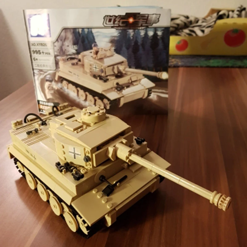 

995Pcs German King Tiger Tank Building Blocks Compatible LegoINGs Military WW2 Army Soldiers model DIY Bricks Toys for Children