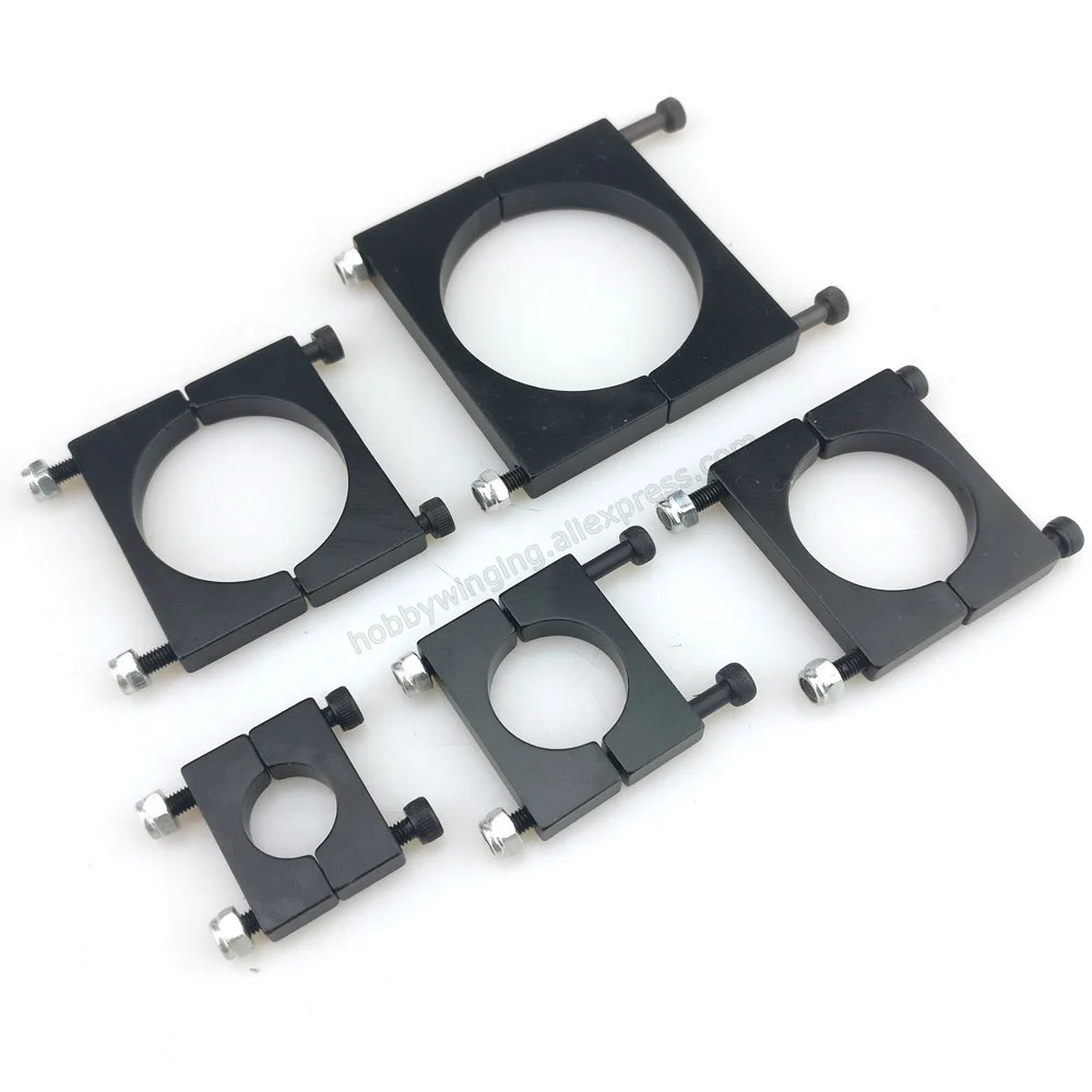 

10pairs ultra-light 12/16/18/25/30/35/40mm Pipe Clamp Aluminum Pipe Clamps Carbon Fiber Tube Clip Fixture for Quad /Hexacopter