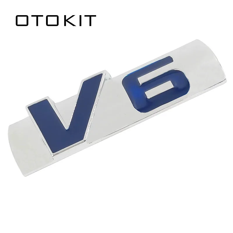 

New Chrome Metal 3D V6 Car Emblem Badge Decal Trunk Auto Motor Sticker Car Styling V-6 Engine Sign Sticker Automobiles Styling