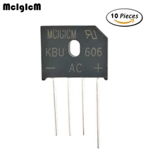 MCIGICM 10 шт. 6A 600 в диодный мостовой выпрямитель kbu606