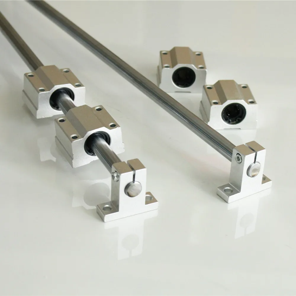 

2pcs OD 10mm 300/400mm Shaft Rod Optical Axis + 4PCS SK10 Linear Rail Shaft Support + 4pcs SCS10UU Linear Bearing Blocks