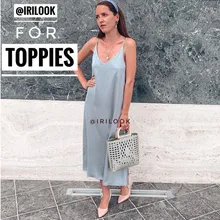 Mujeres Polka Dot impresión vestido de fiesta negro blanco espalda lazo dulce camisolas verano gasa vestido largo coreano 2019(China)