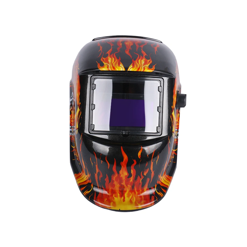 

Auto Darkening Welding Mask Cap Solar Power Adjustable Skull Pattern Welder Grinding Cap Protective Mask