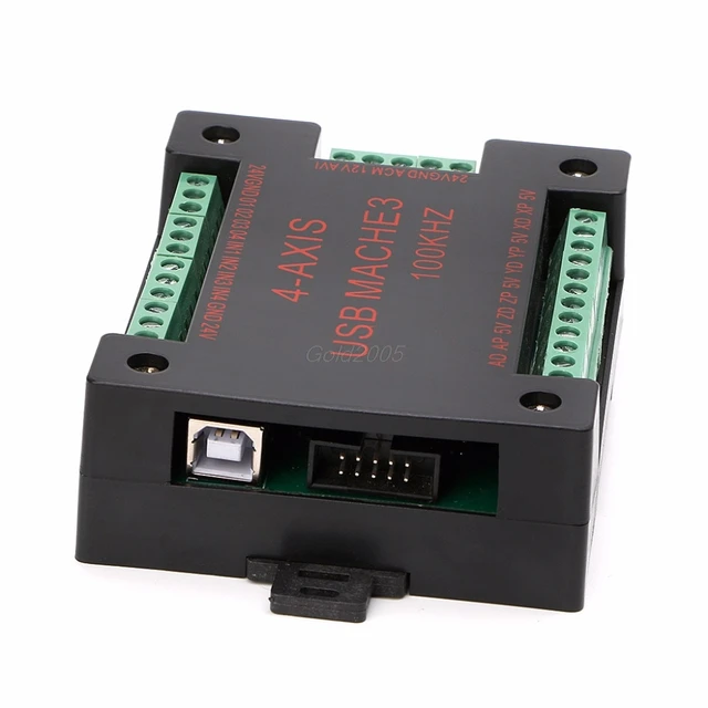 CNC USB MACH3 100Khz Breakout Board 4 Axis Interface Driver Motion Controller June DropShip