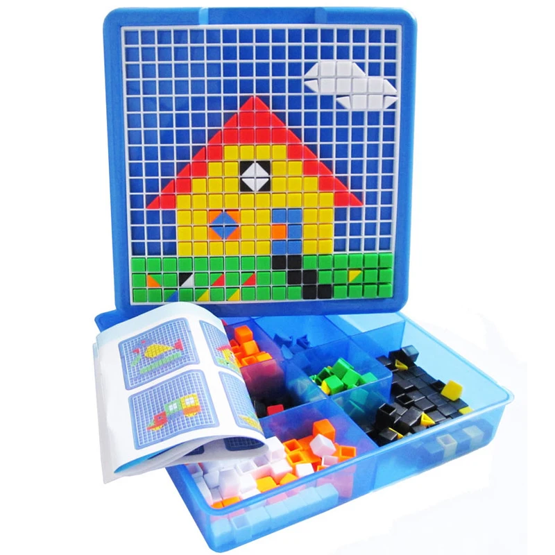 

490PCS 3D Puzzles Mosaic Buttom Nail Kit Toys For Children Magic Puzzle Plastic Toys For Kids Art Creative Diy Board Gift