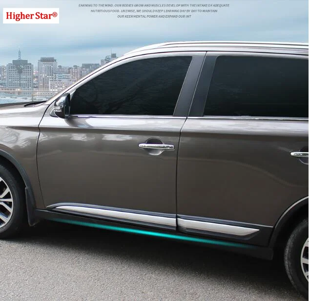 

High quality PP with ABS chrome 4pcs car door body decoration protection trim for Mitsubishi outlander 2016-2019