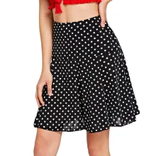 Женская высокая талия волна Мода Девушки Сексуальная Униформа плиссированная мини-юбка W523