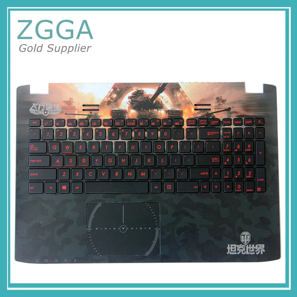 for Asus Rog GL553VW GL553VD Palmrest Upper Top Case Cover backlit red Keyboard