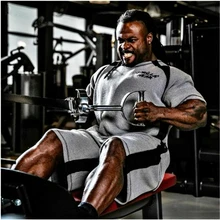 Модная новинка, летняя мужская футболка для занятий спортом на открытом воздухе, фитнесом, тренажерным залом, Хлопковая мужская футболка с коротким рукавом для отдыха