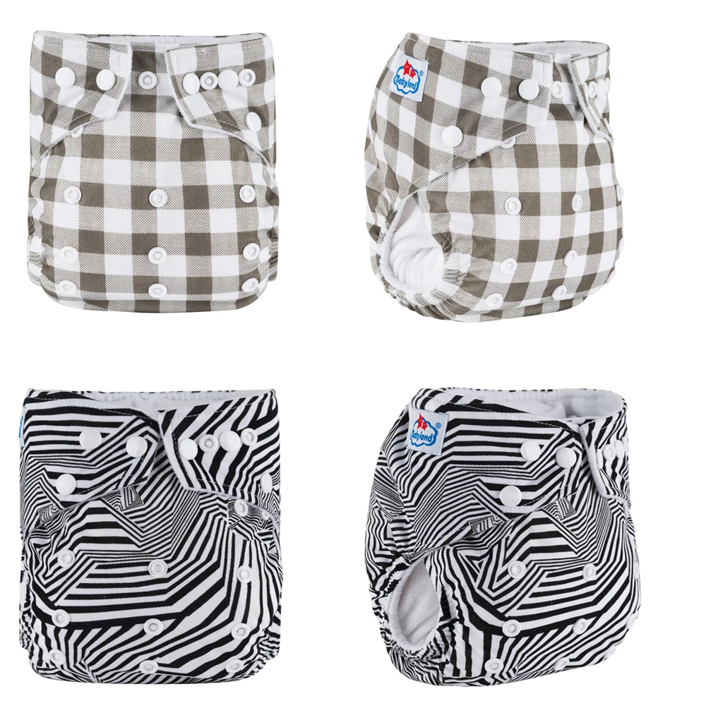 Polyester Waterproof Baby Cloth Diapers One Size Fits All Pretty
