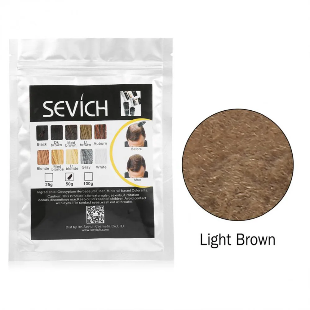 

Hair Building Fiber pure natural Keratin Hair Thickening Fibre Hair Building Fibers Light Brown for different types of hair loss
