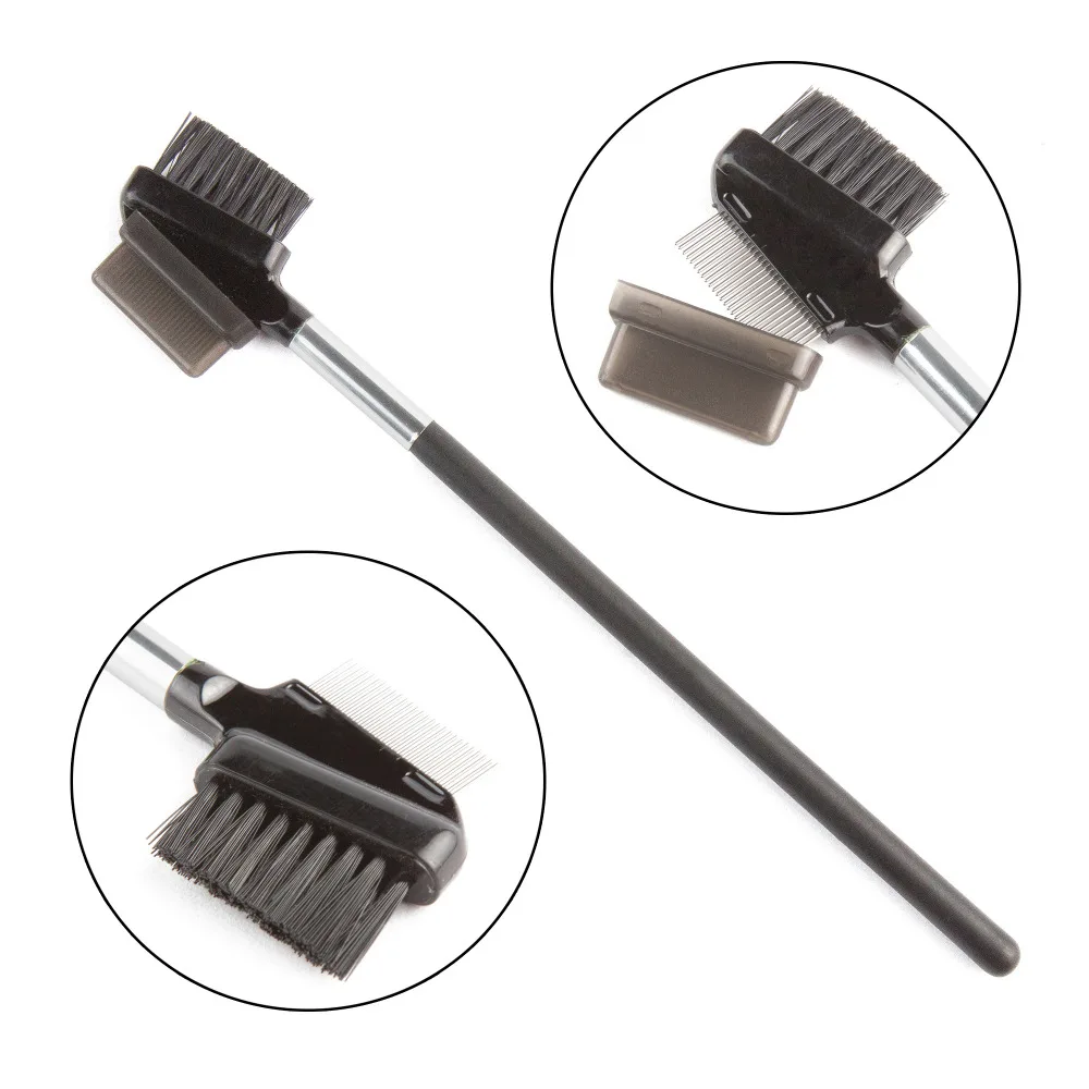 

100Pcs Stainless Steels Makeup Eyebrow Brush Eyelashes Extension Eyebrow Dual Comb Brush Beauty Tools Cosmetic Remover Tools