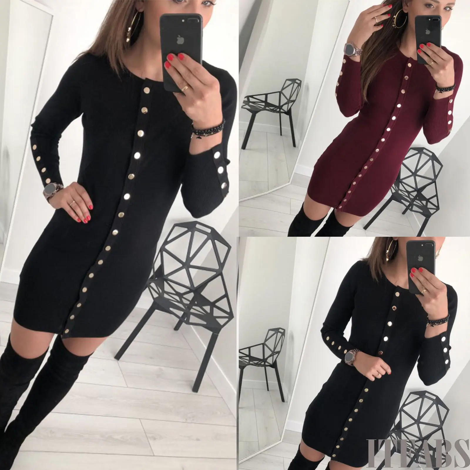 Sweaters Women Winter Knitted Jumper  Sweater 2018 Button Long Sleeve Tops Pullover Knitwear Long Tops Sweaters