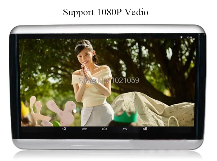 Best 10.1 Inch Android 6.0 Car Headrest Monitor 1080P Touch Screen Support WIFI USB SD FM Bluetooth Multimedia Player 4