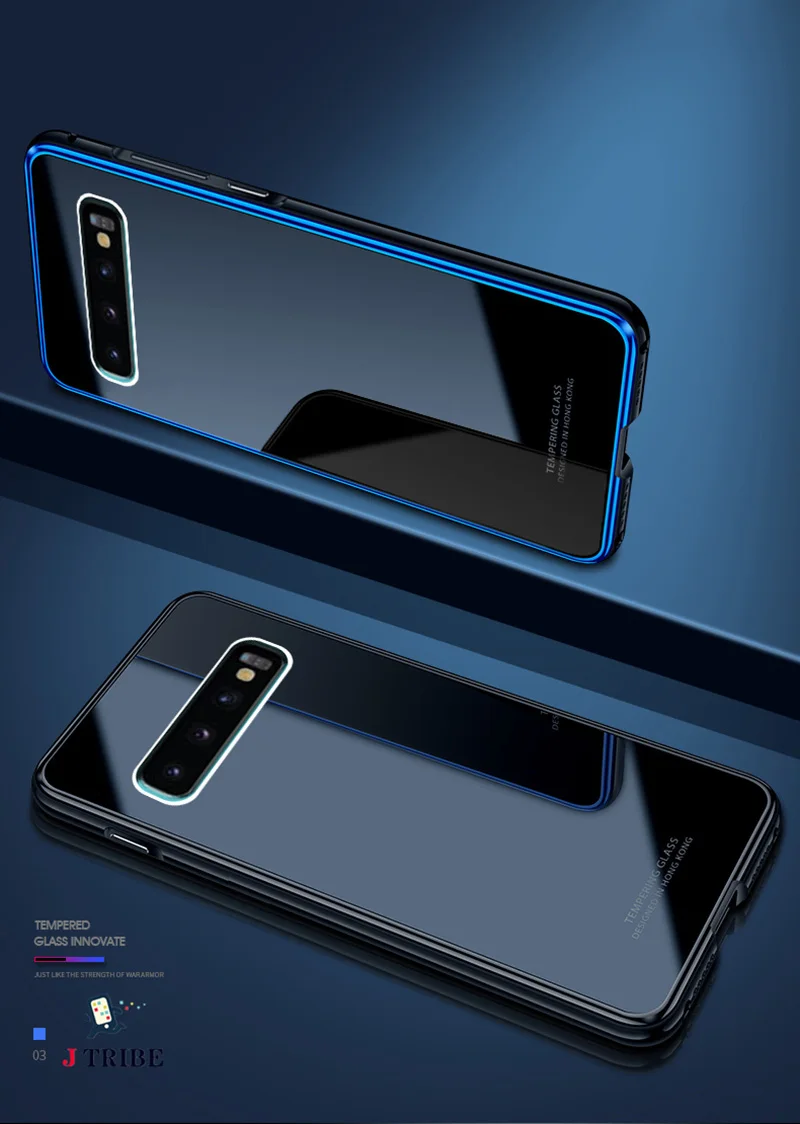 Leanonus 9H чехол из закаленного стекла для samsung Galaxy S10/S10 Plus/S9/S9 Plus/Note 9 Coque жесткий металлический бампер чехол для телефона