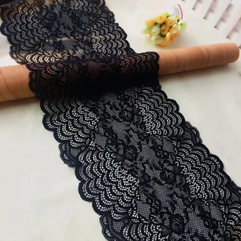 

3 Yards / Fashion Handmade DIY Black Hollowed Elastic Lace Accessories Garment Skirts Accessories Width 22cm YS0458