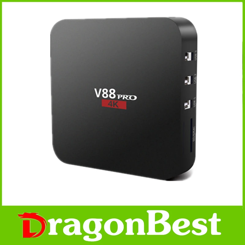 new V88 PRO TV Box Amlogic S905X Quad Core font b smart b font tv KODI