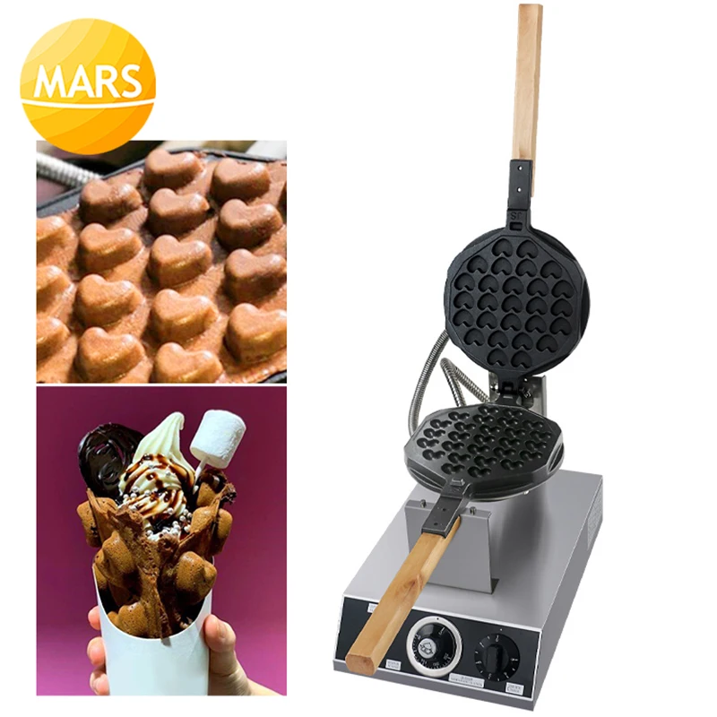 

Commercial Heart Shape Egg Bubble Waffle Maker Machine 220v 110v Eggettes Bubble Puff Cake Iron Maker Cake Oven