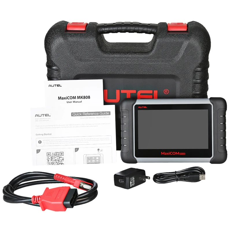 Autel MaxiCOM MK808 OBD2 сканер с сбросом масла, EPB, BMS, SAS, DPF, TPMS, программирование ключей(MD802+ maxichek Pro) PK MX808