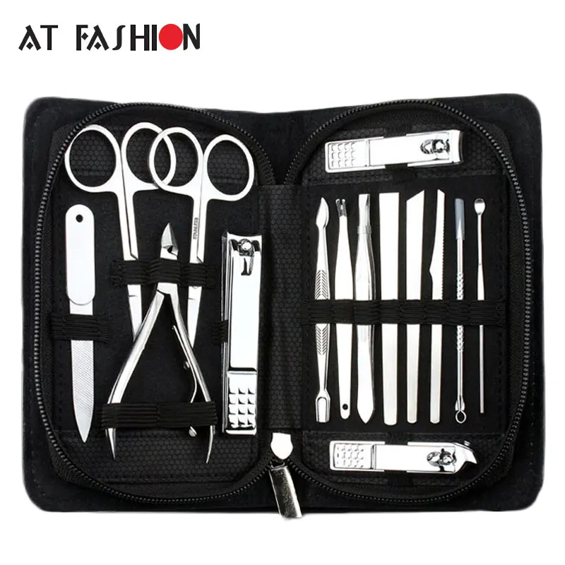 

15 in 1 Manicure Set Professional Nail Clipper Kit Utility Pedicure Scissors Tweezer Knife Ear Pick Nails Art Beauty Tools Sets