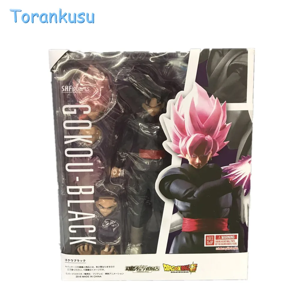 Дешево СВЧ Figuarts Dragon Ball Супер Saiyan Роза Гоку черный ПВХ S. h. figuarts черный Гоку фигурка подвижная Коллекция Модель игрушки для мальчиков
